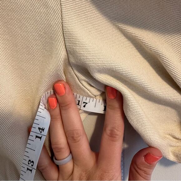 C/MEO Cream Denim Zipper Front Mini Dress Small - Picture 10 of 14